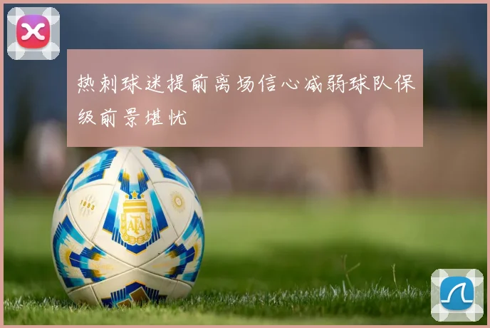 热刺球迷提前离场信心减弱球队保级前景堪忧